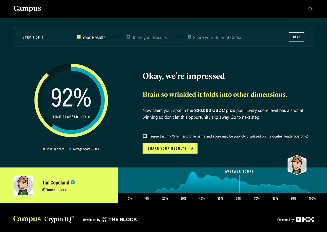 Campus Crypto IQ — referral code gate