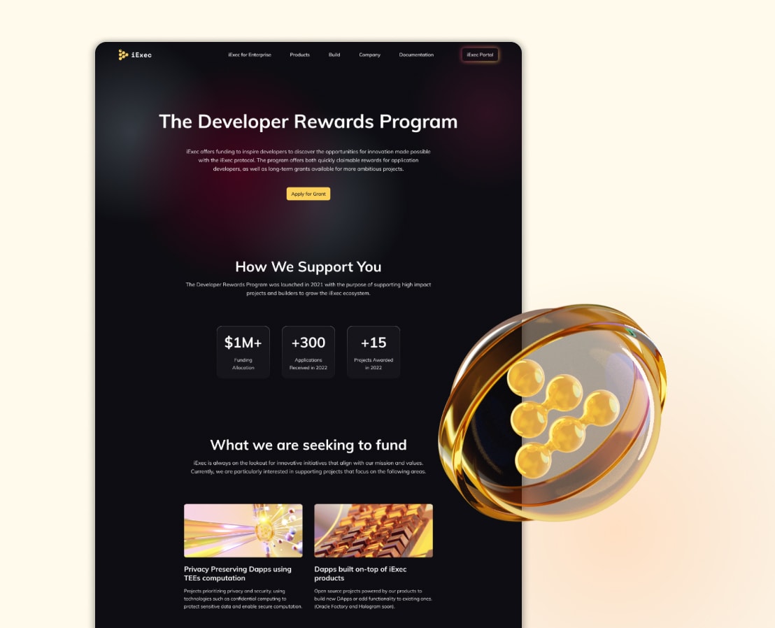 iExec rebranding — case study visual 2